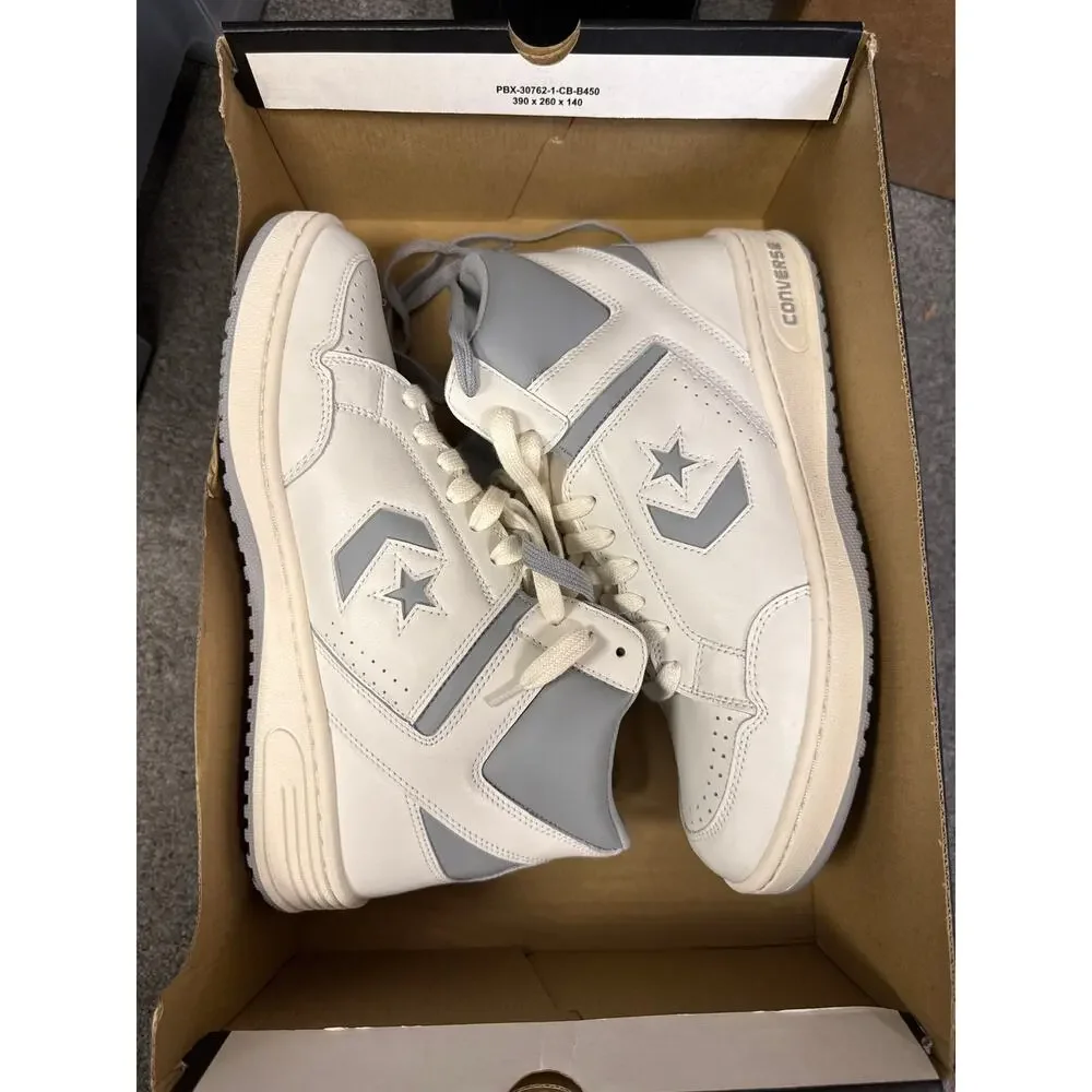 CONVERSE WEAPON MEN 11.5 MID VTG WHT ASH GREY OLD MONEY LARRY BIRD NWOB A04397C - Picture 6 of 6